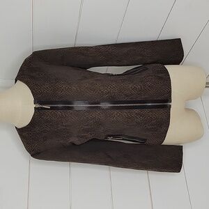 DANA BUCHMAN medium(?) Faux snake skin patterned zippered jacket